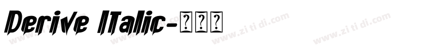 Derive Italic字体转换